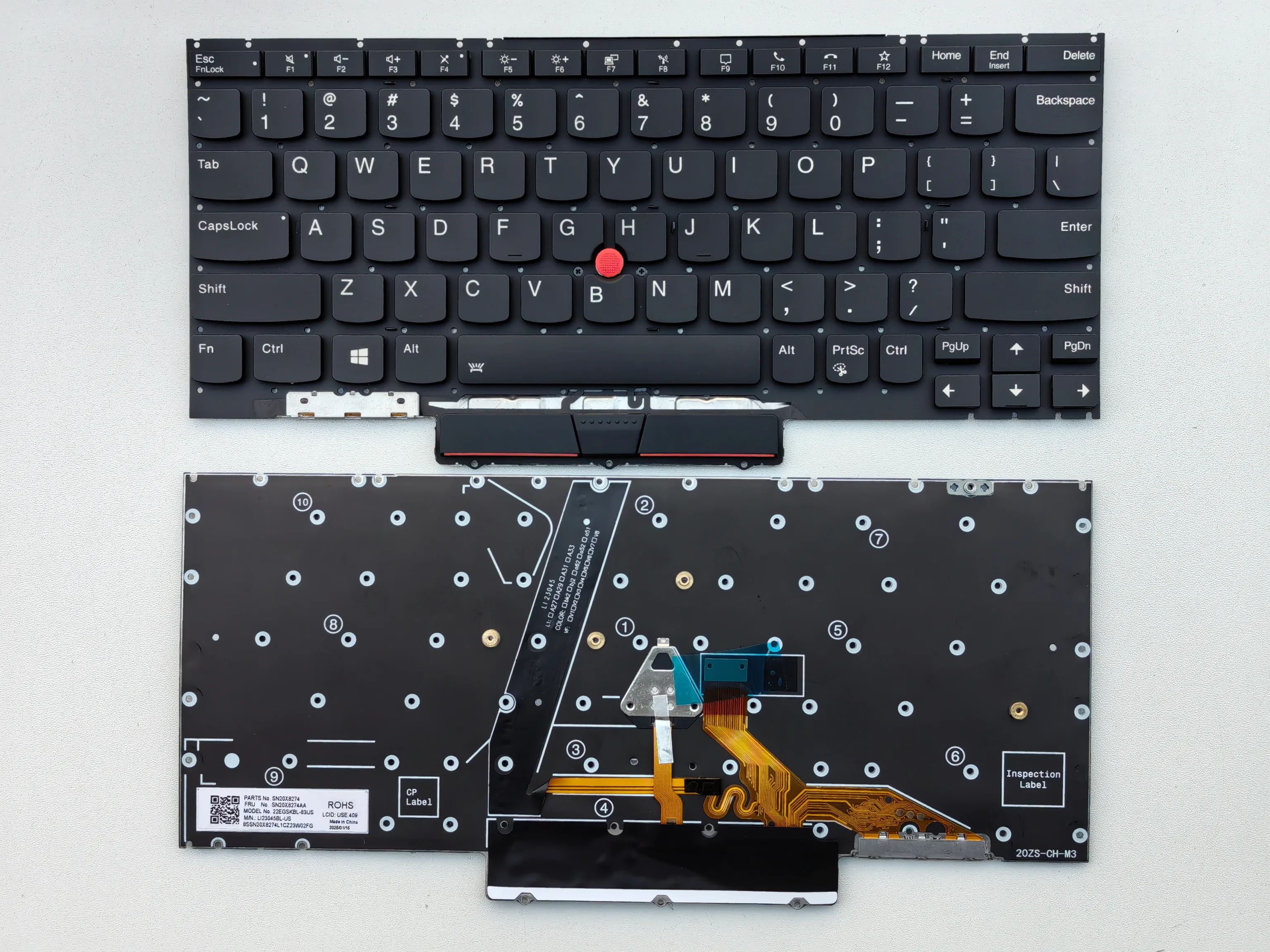 Picture of Laptop US keyboard forNew Replacement Keyboard Laptop For IBM X1 NANO GEN1 BLACK With Point Backlit (OEM) US US Layout
